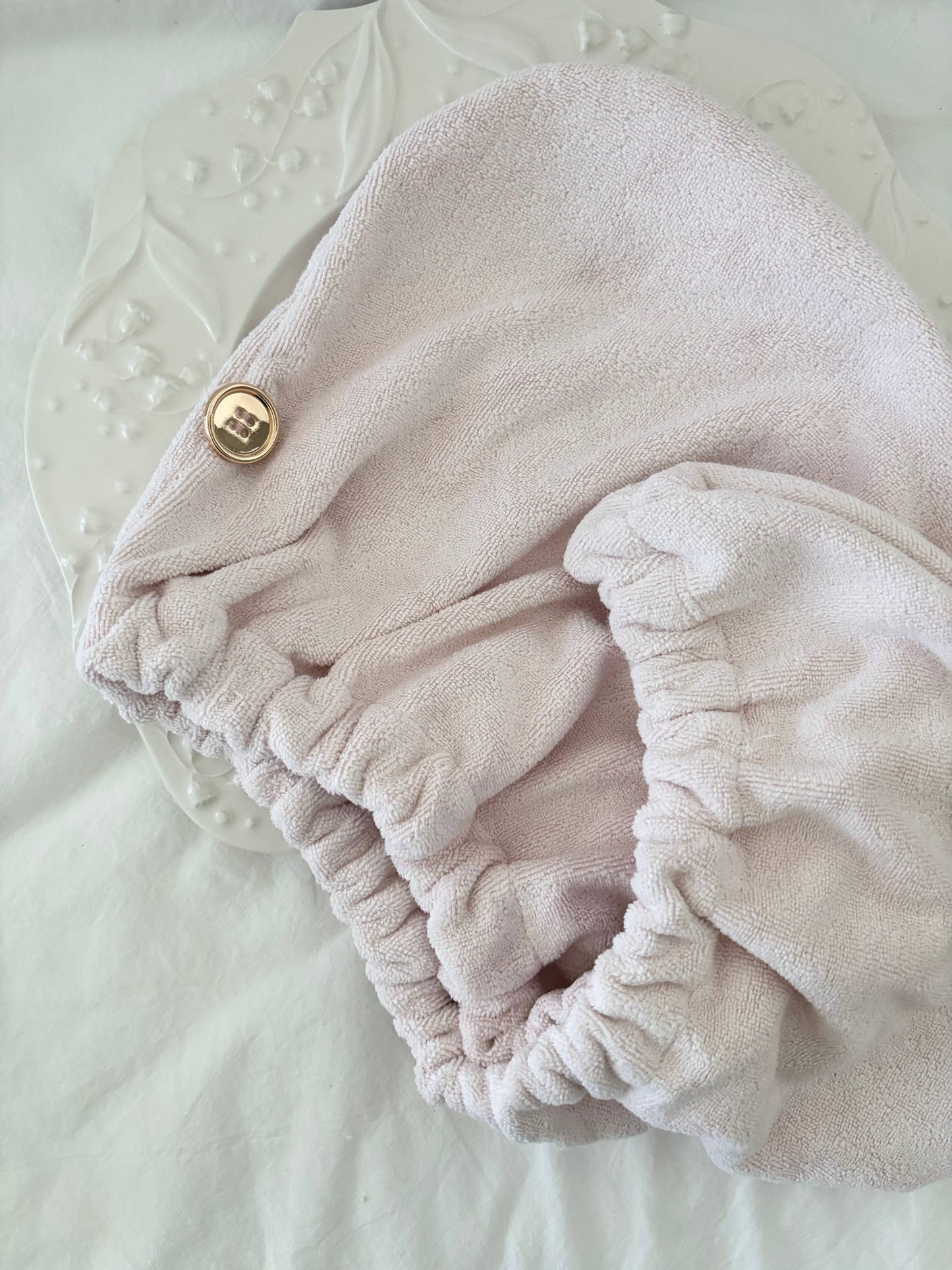 Quick Dry Hair Towel - Blue floral