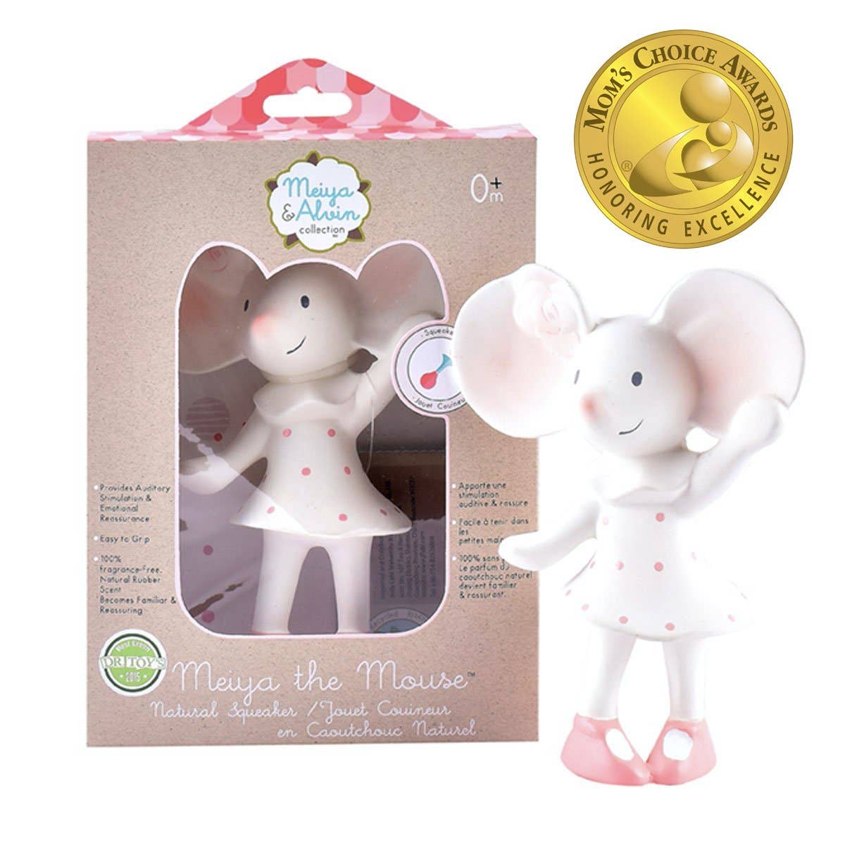 Meiya the Mouse  Rubber Squeaker Toy