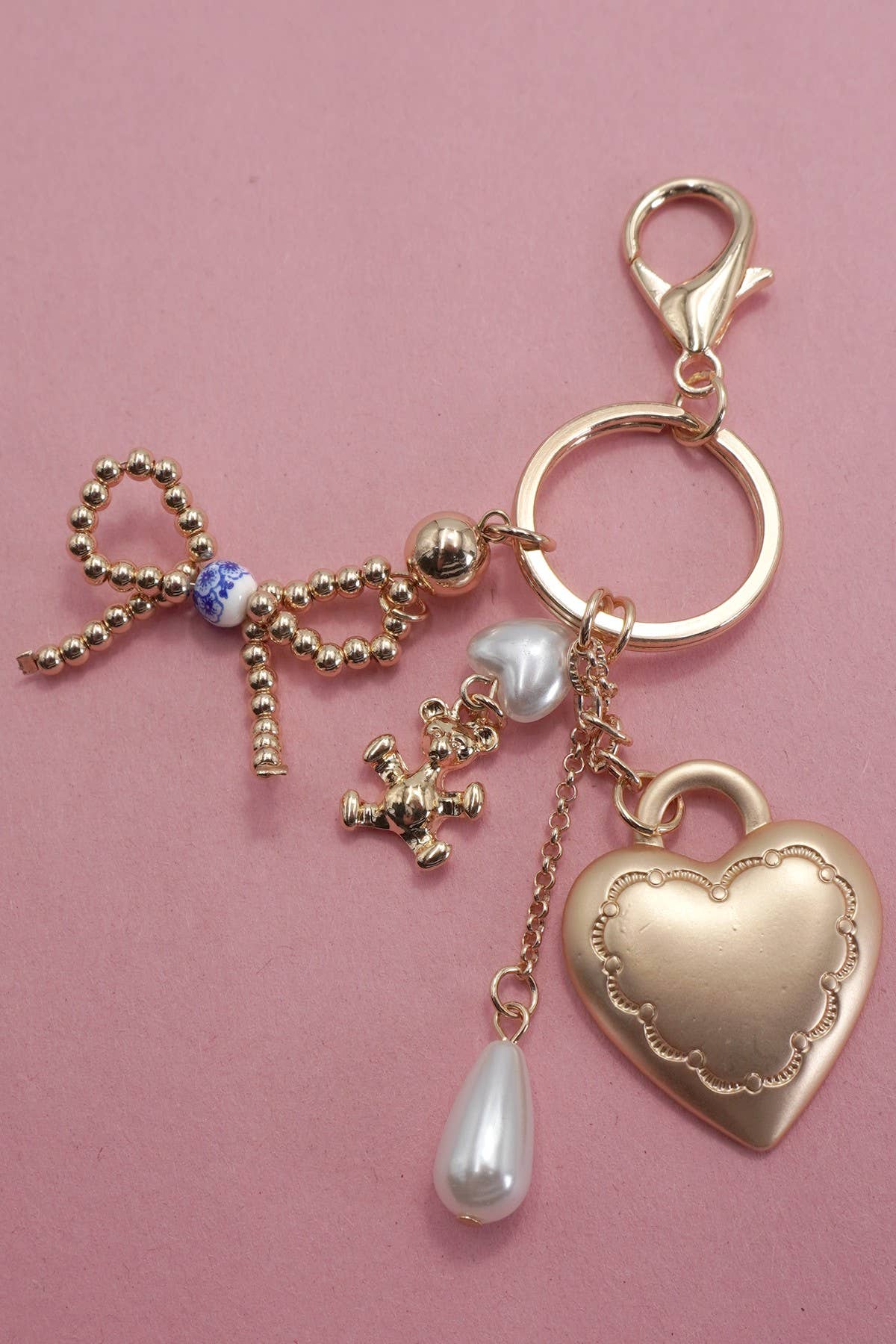 Bag Charm/ Porcelain Teddy Bear