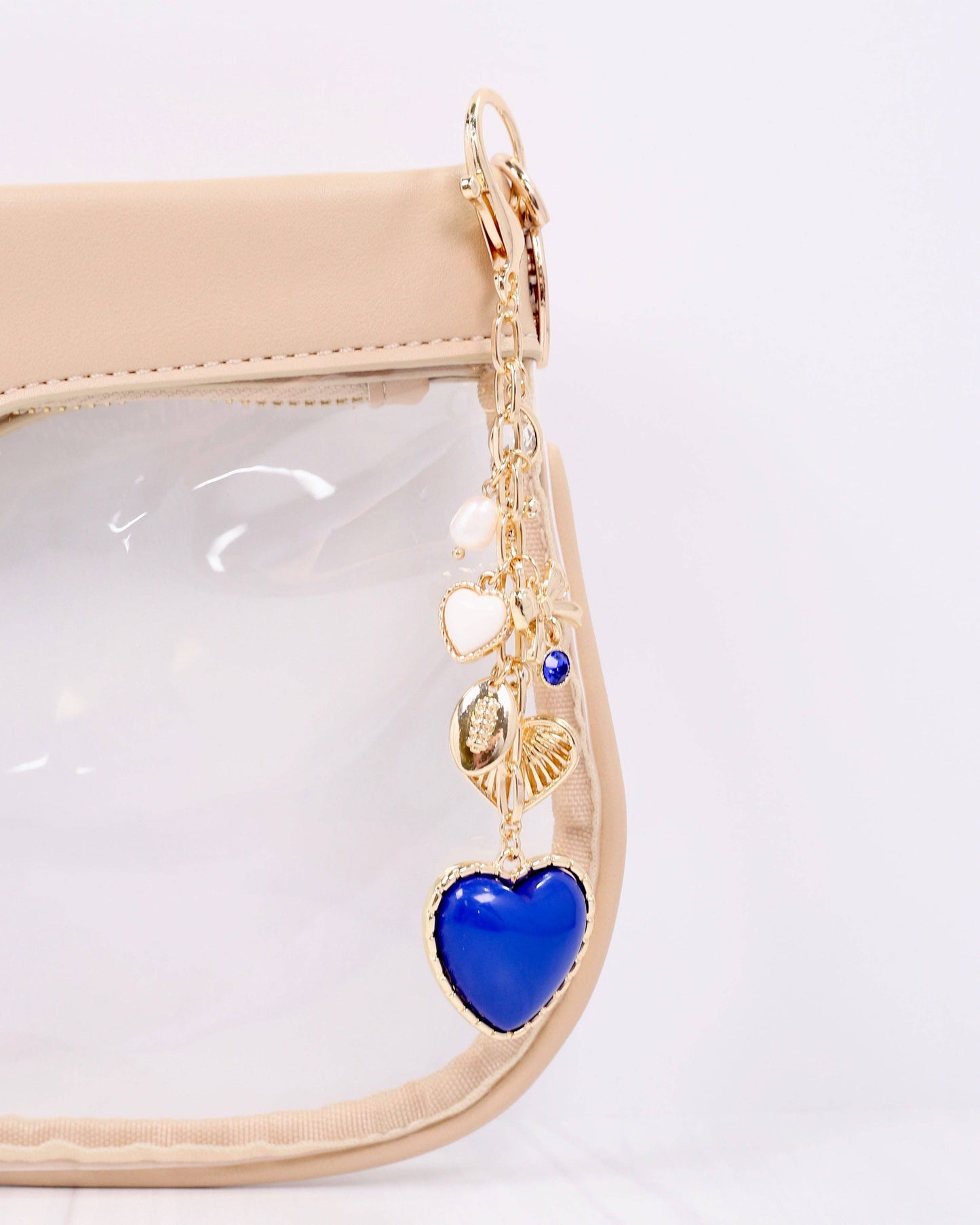 Bag Charm - Blue and White