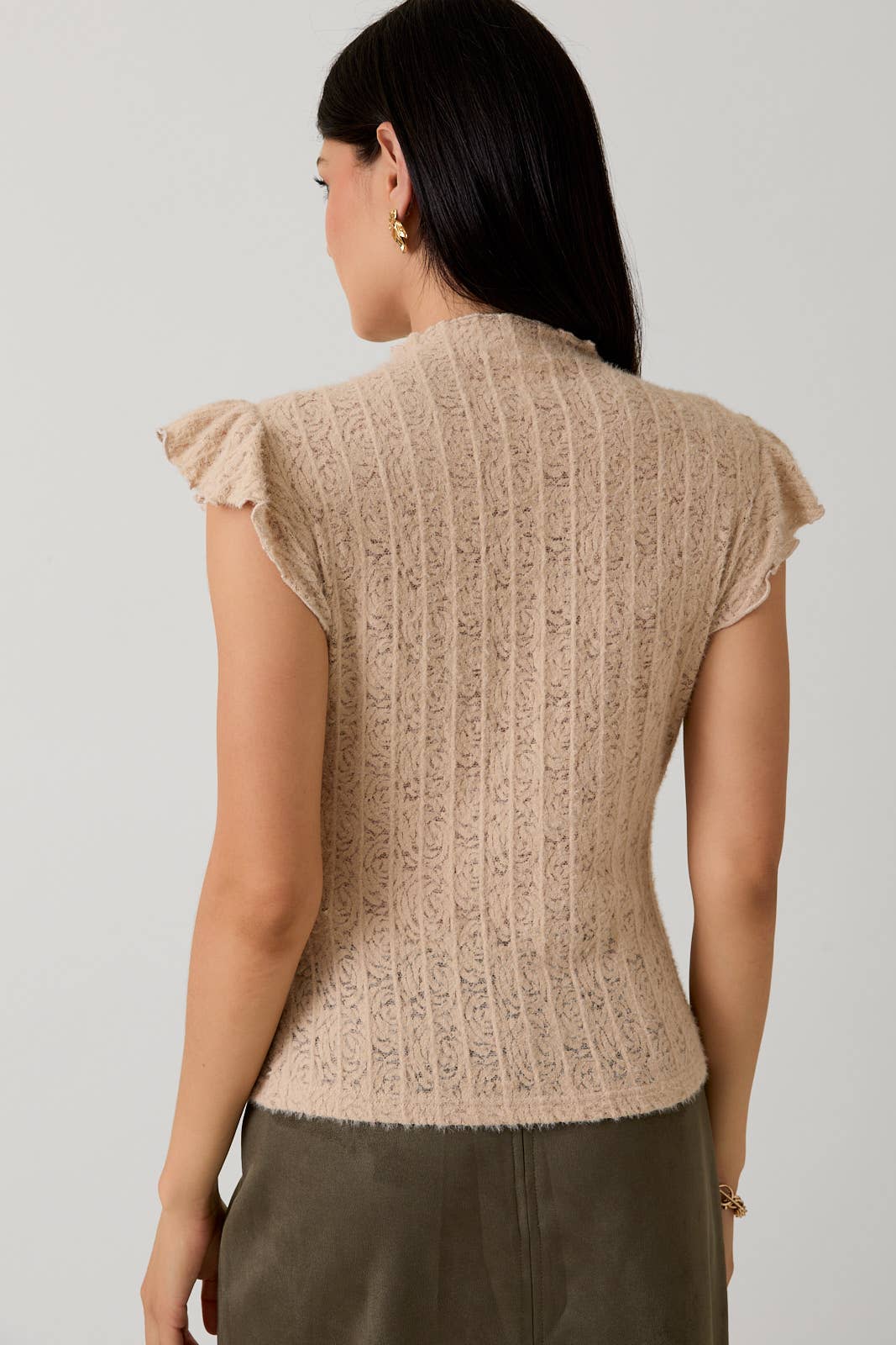 Beige Lace Top