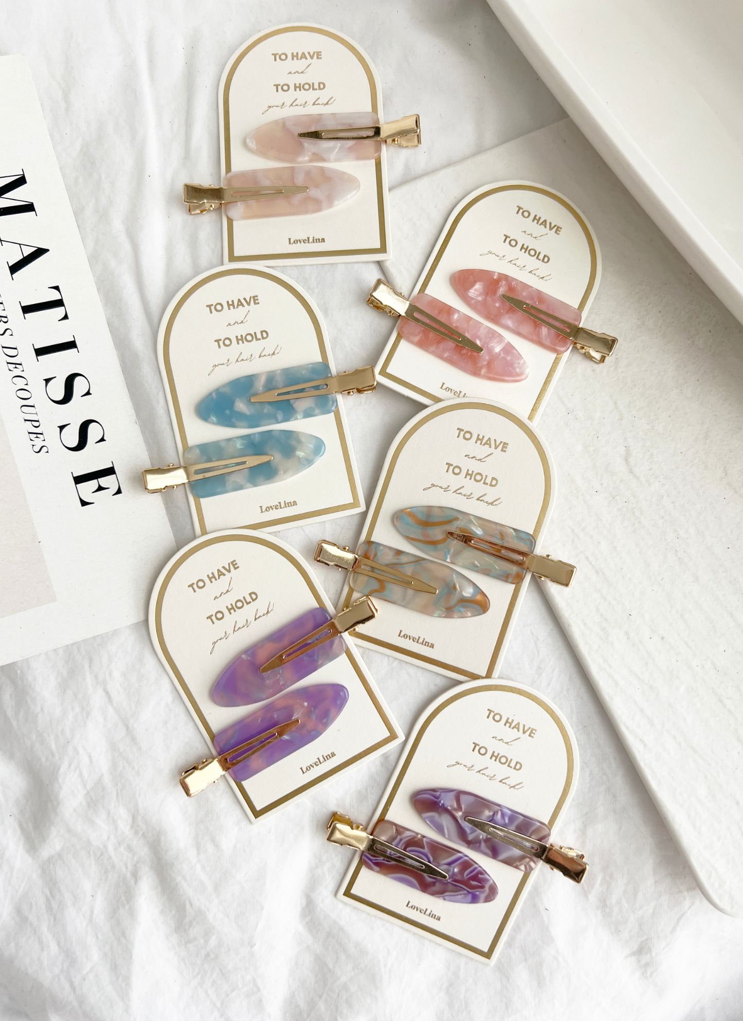 Hair Clip Set - BROWN