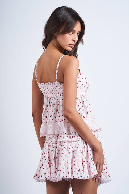 Cherry Print Lace Top