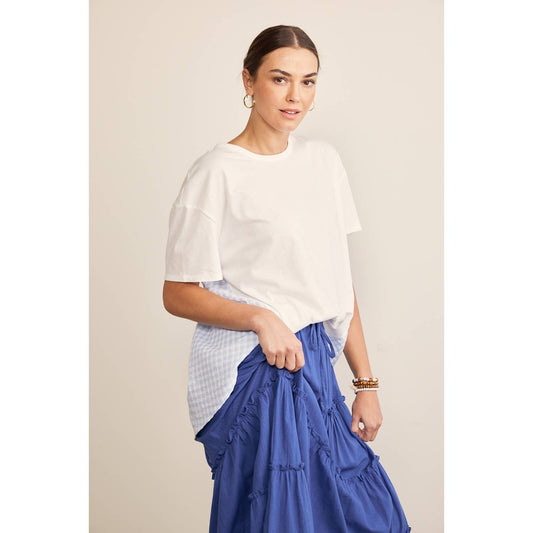 Gingham blue T-shirt