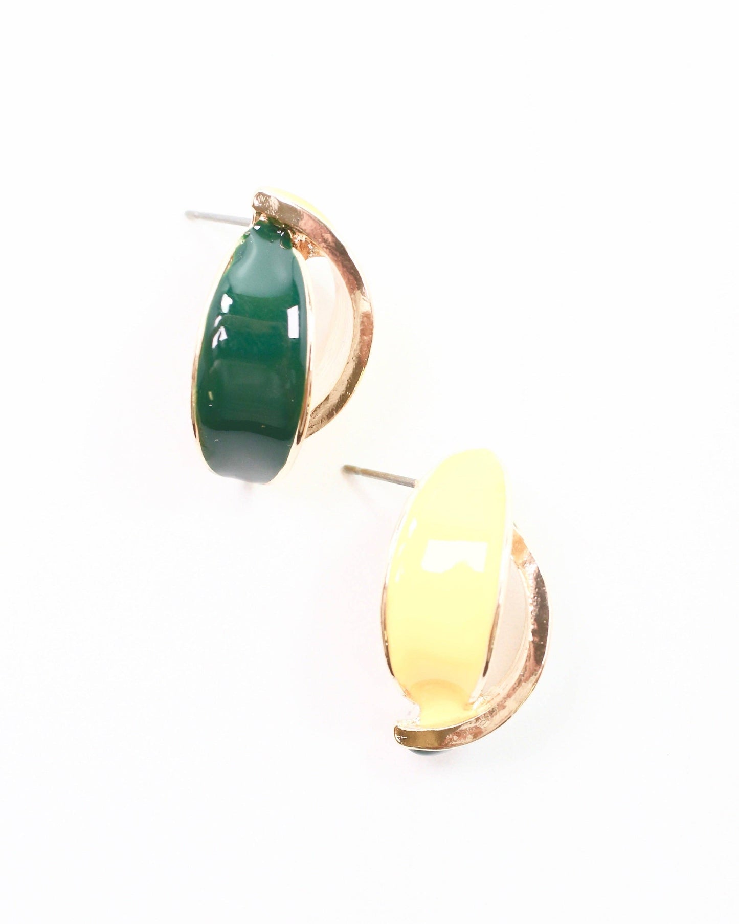 Green and Gold Game Day Earring