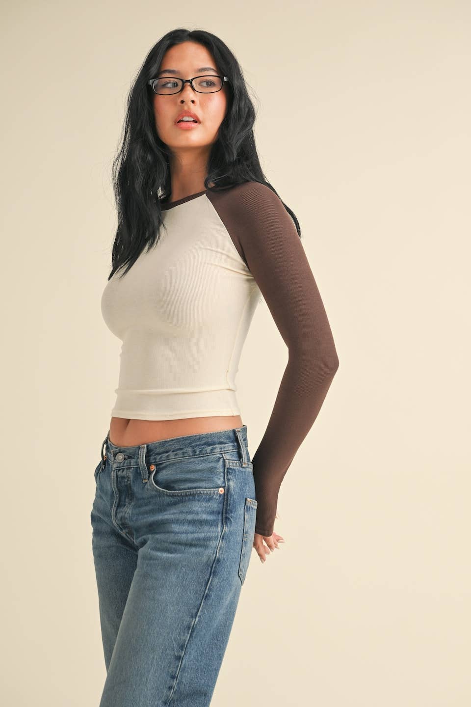 Brown Long Sleeve Tee