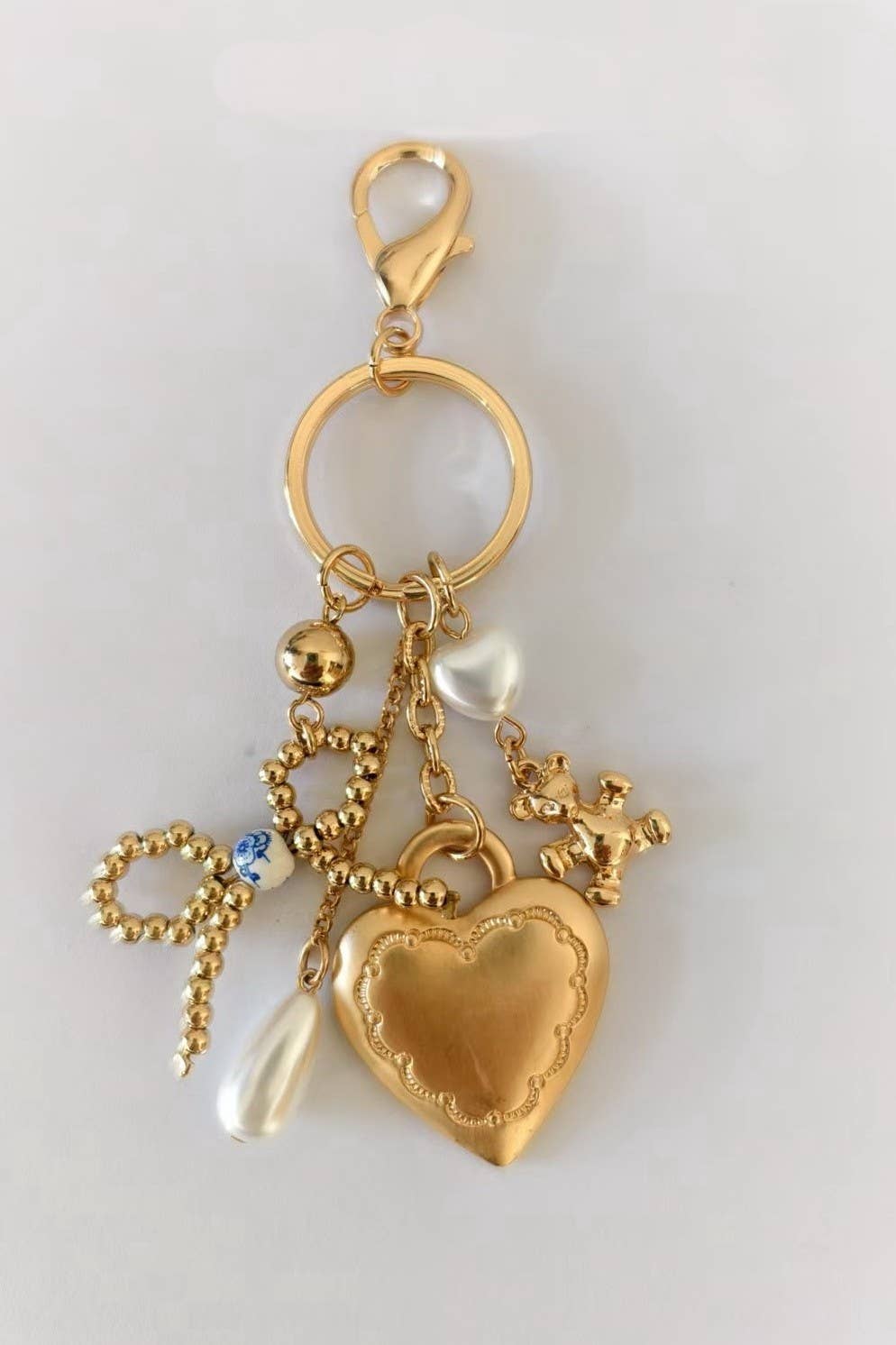 Bag Charm/ Porcelain Teddy Bear