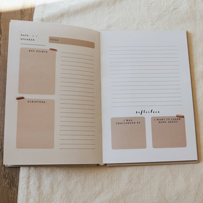 Church Notes Journal - Tan
