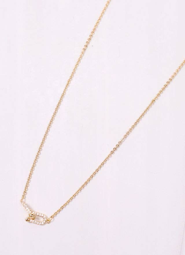 Louisa CZ Link Necklace GOLD