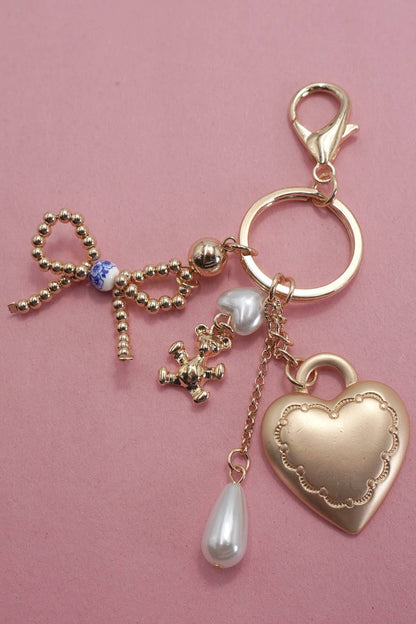 Bag Charm/ Porcelain Teddy Bear