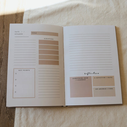 Church Notes Journal - Tan
