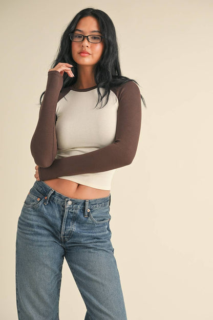 Brown Long Sleeve Tee