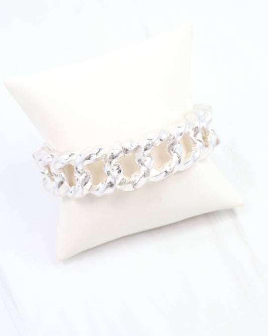 Metal link bracelet - Silver