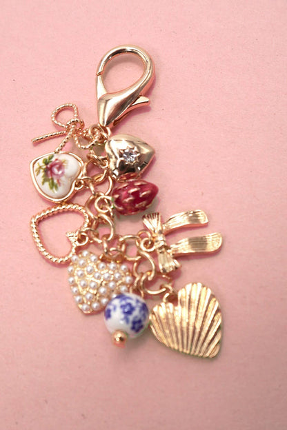 Bag Charm/ Porcelain Strawberry