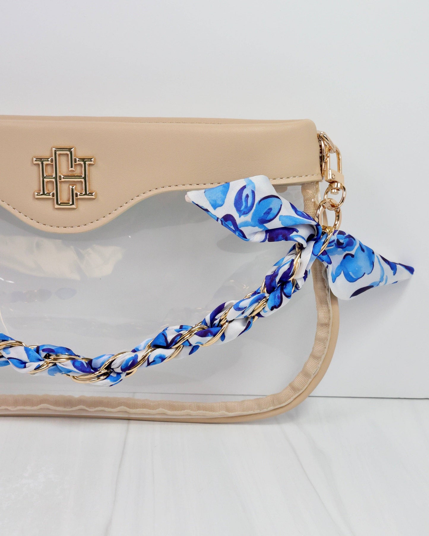 Scarf Purse Chain - Blue and White