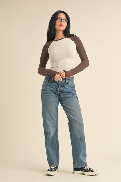 Brown Long Sleeve Tee