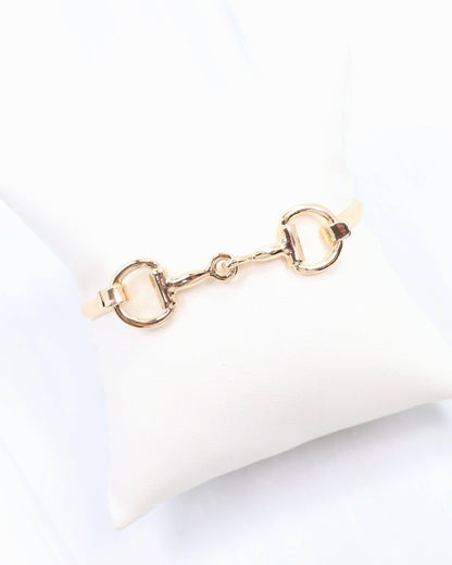 Haney Horsebit Bangle - Gold