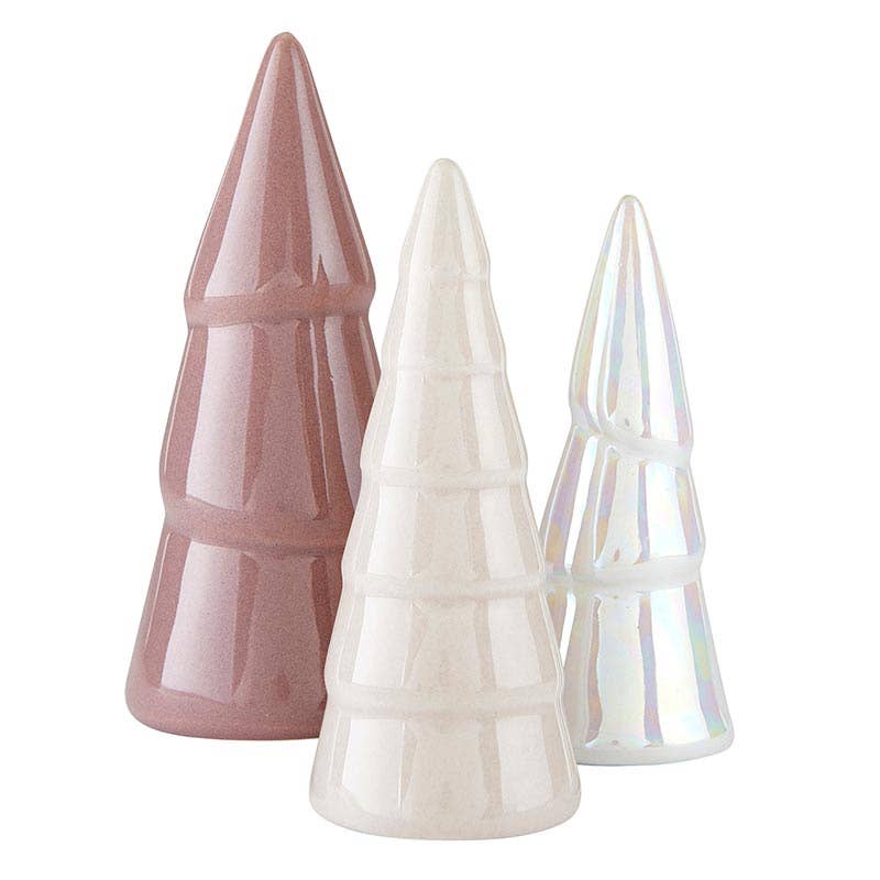 Holiday Ceramic Tree Decor Set of 3