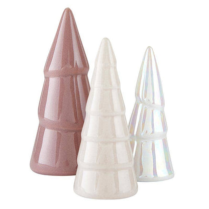 Holiday Ceramic Tree Decor Set of 3