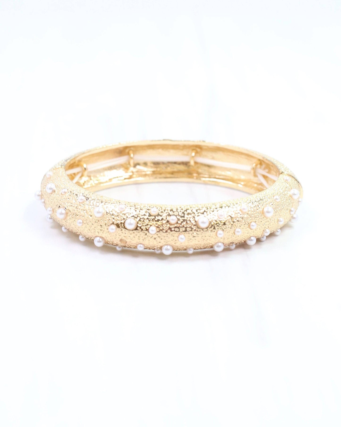 Pearl Textured Gold Bracelet