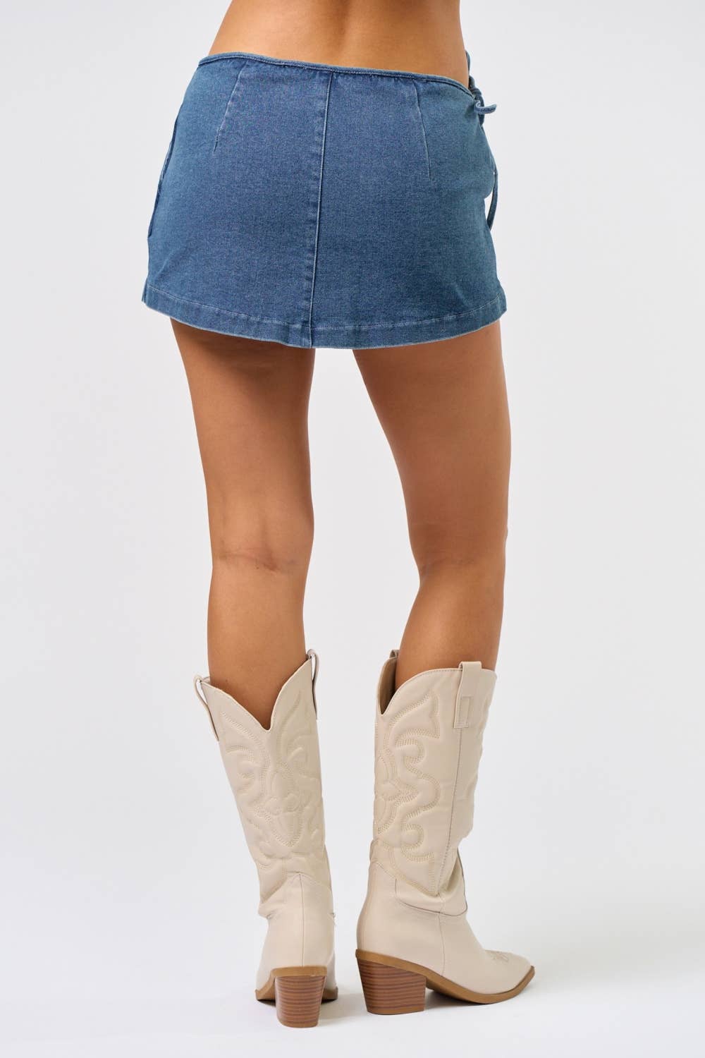 Denim Wrap Skort