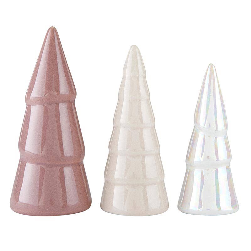 Holiday Ceramic Tree Decor Set of 3