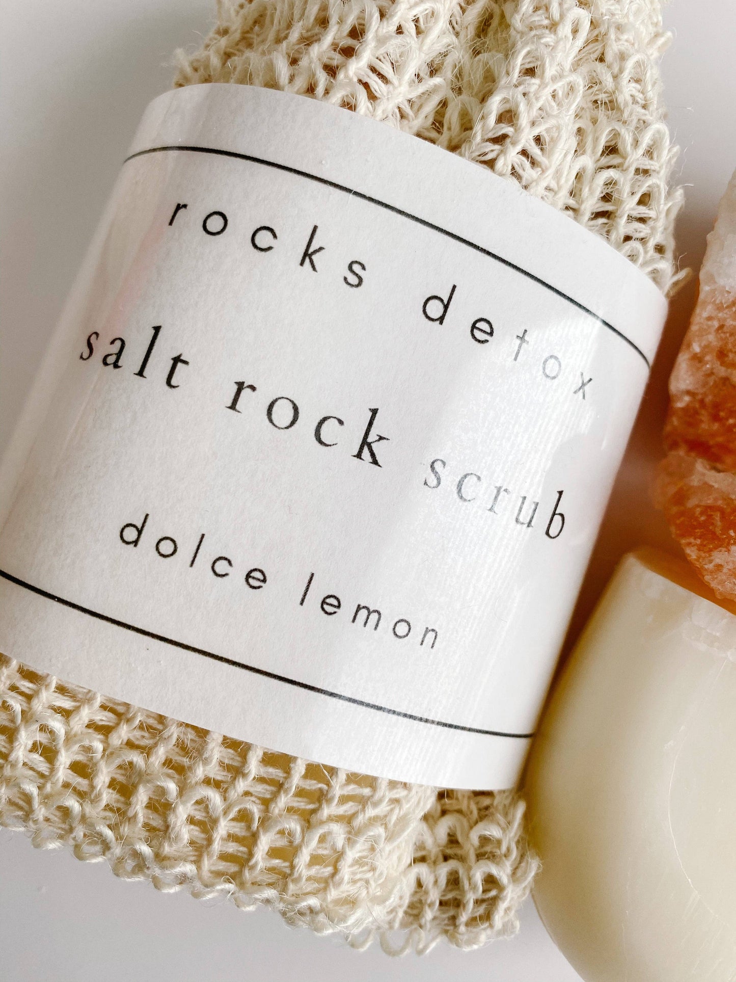 Dolce Lemon Salt Rock Scrub
