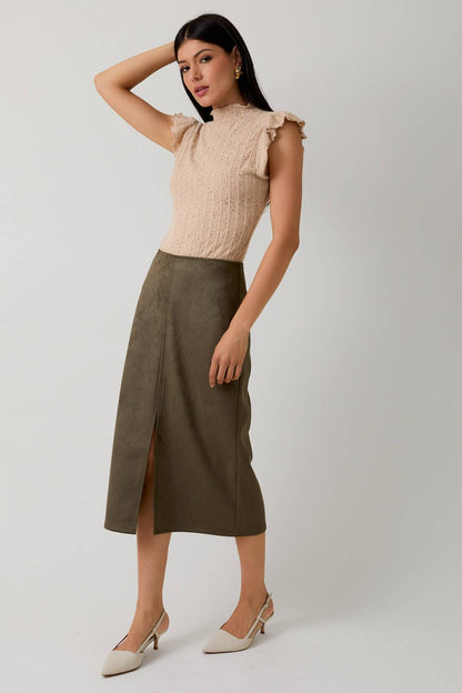 Beige Lace Top