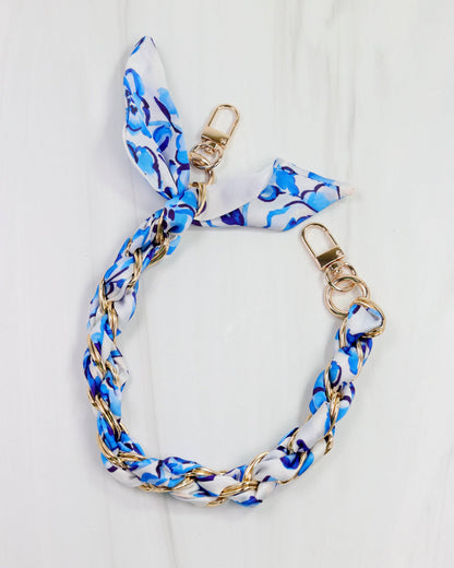 Scarf Purse Chain - Blue and White