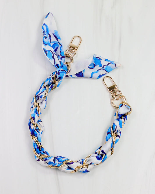 Scarf Purse Chain - Blue and White
