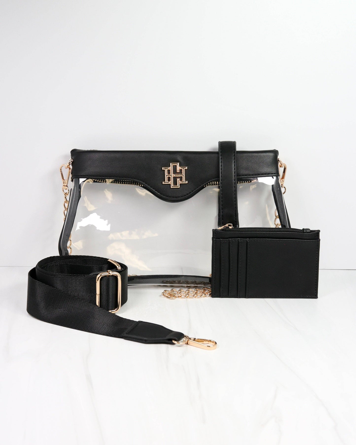 Clear Crossbody Bag - Black