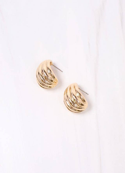 Nolan Textured Earring GOLD