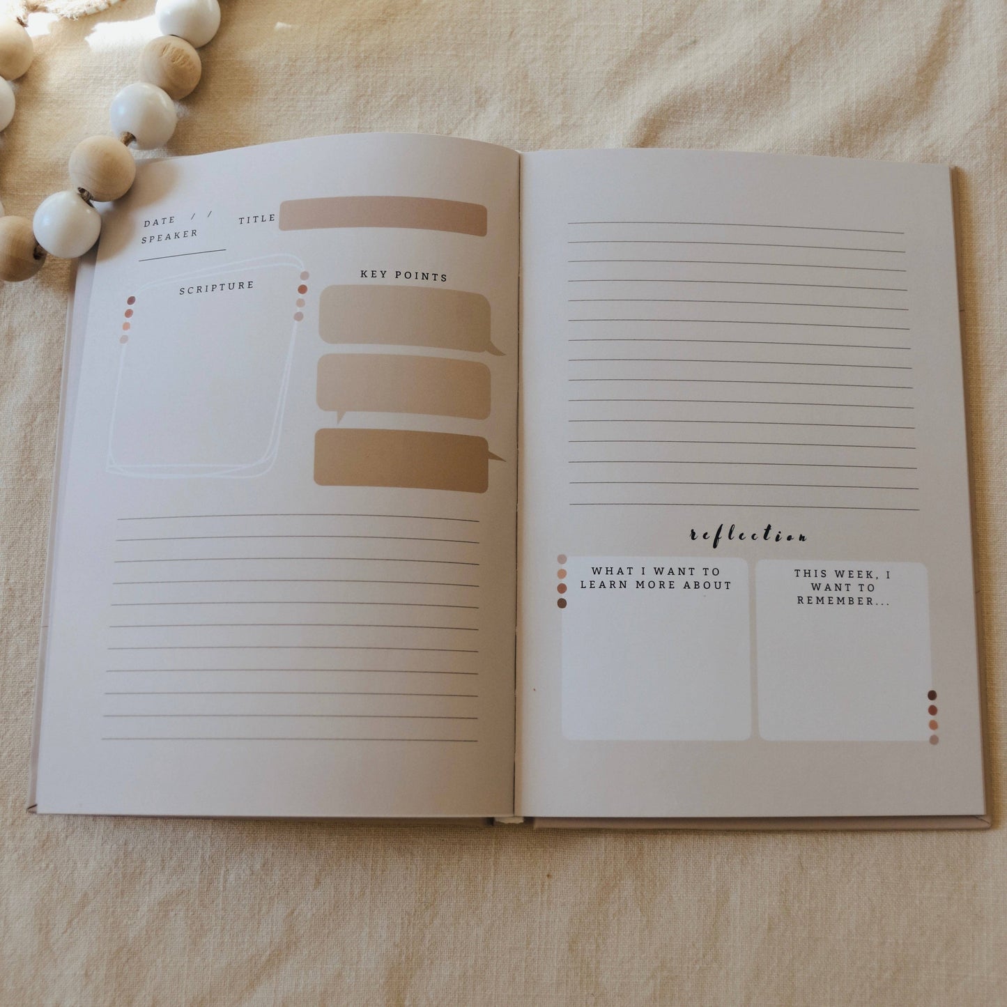 Church Notes Journal - Tan