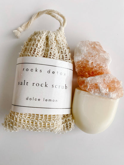 Dolce Lemon Salt Rock Scrub