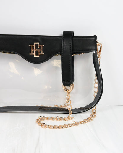 Clear Crossbody Bag - Black