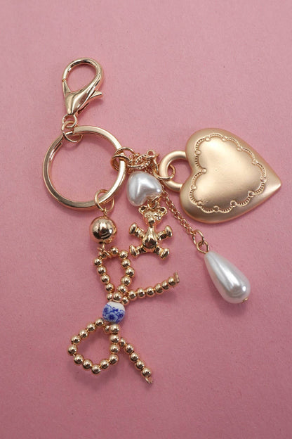Bag Charm/ Porcelain Teddy Bear