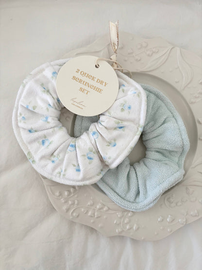 Hair Towel Scrunchies - Rose & Bow