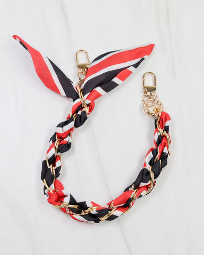 Scarf Purse Chain - Black and Red