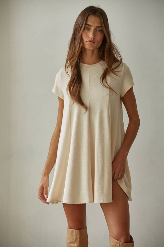Knit Flare Tunic Dress-Large