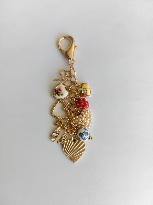 Bag Charm/ Porcelain Strawberry