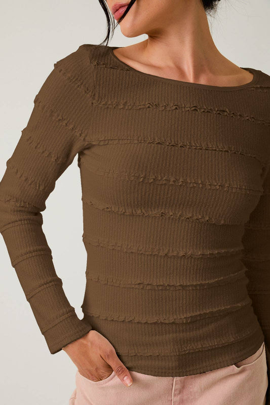Brown Lace Top