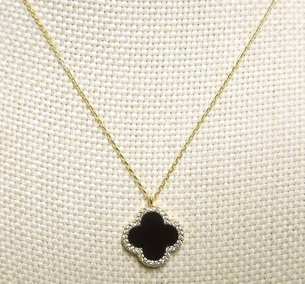 Gold and Black Classic Necklace