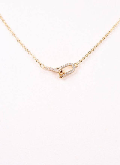 Louisa CZ Link Necklace GOLD