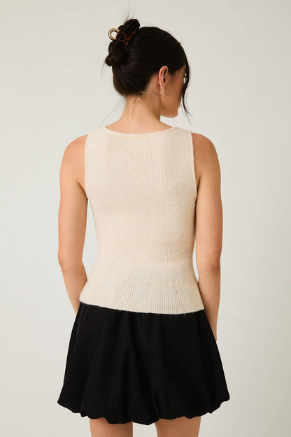BOAT NECK TANK KNIT TOP